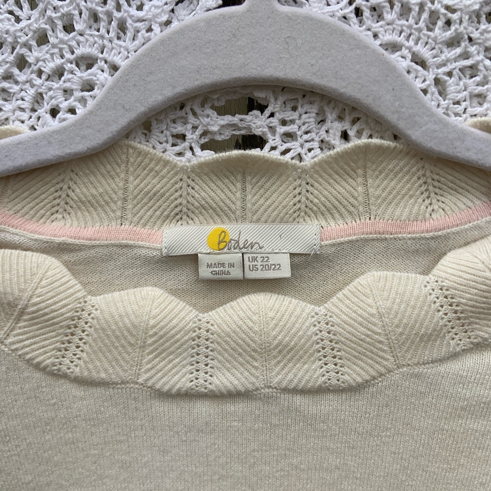 Boden Cream Crew Neck Sweater - Picture 3 of 4